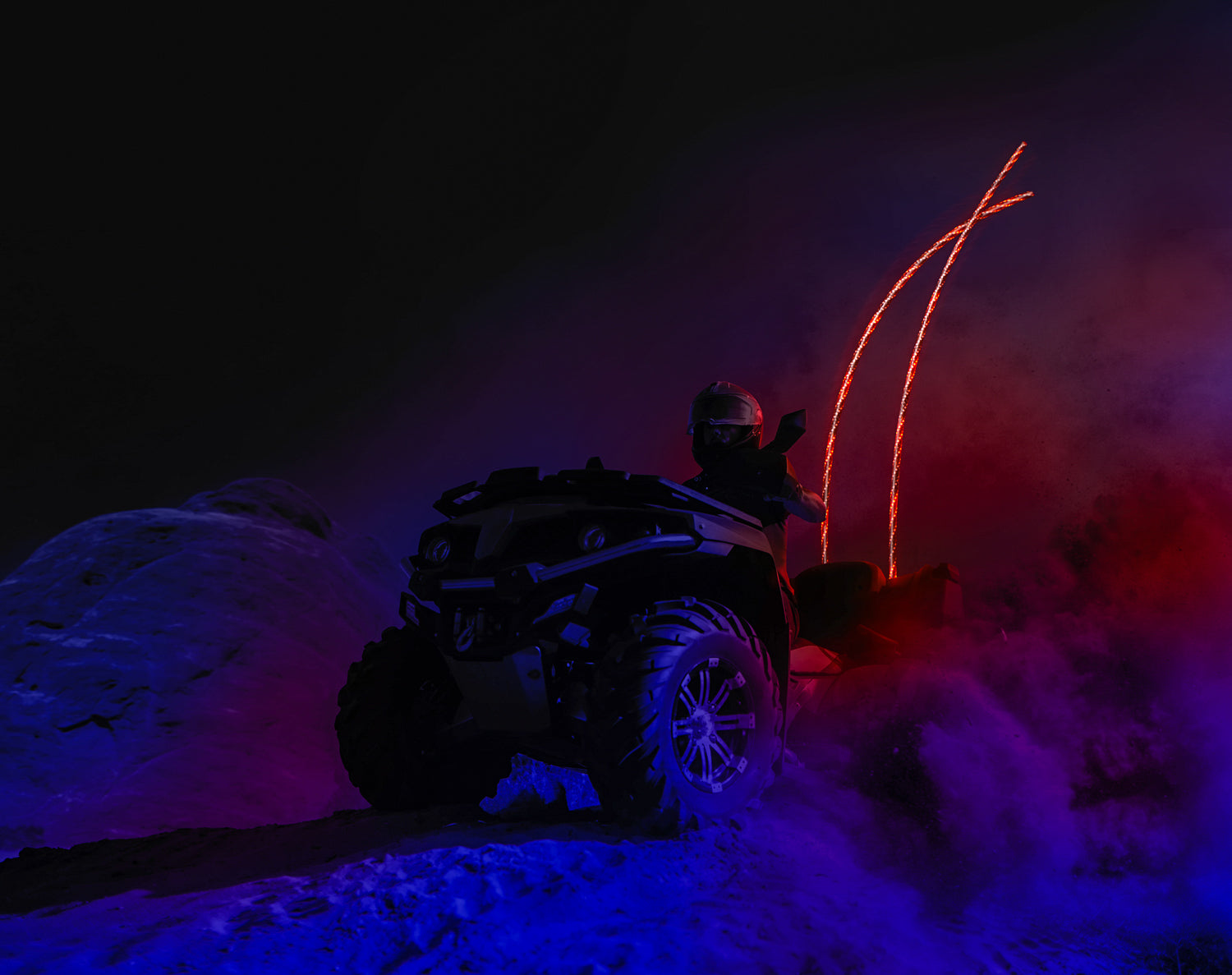 Photo of BOSS AUDIO 6' RGB LED WHIP WP6 by BOSS AUDIO - Premium Accessories for UTVs / Side by Sides