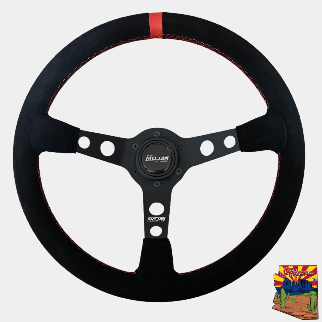 Photo of 13.5'' MOJAB Deep Dish Steering Wheel Leather or Suede by MOJAB OFFROAD - Premium for UTVs / Side by Sides