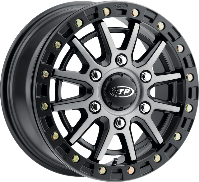 Photo of SD10 GREY / BLK RING 16X7 6/5.5 6+1 by ITP - Premium Wheel Components for UTVs / Side by Sides