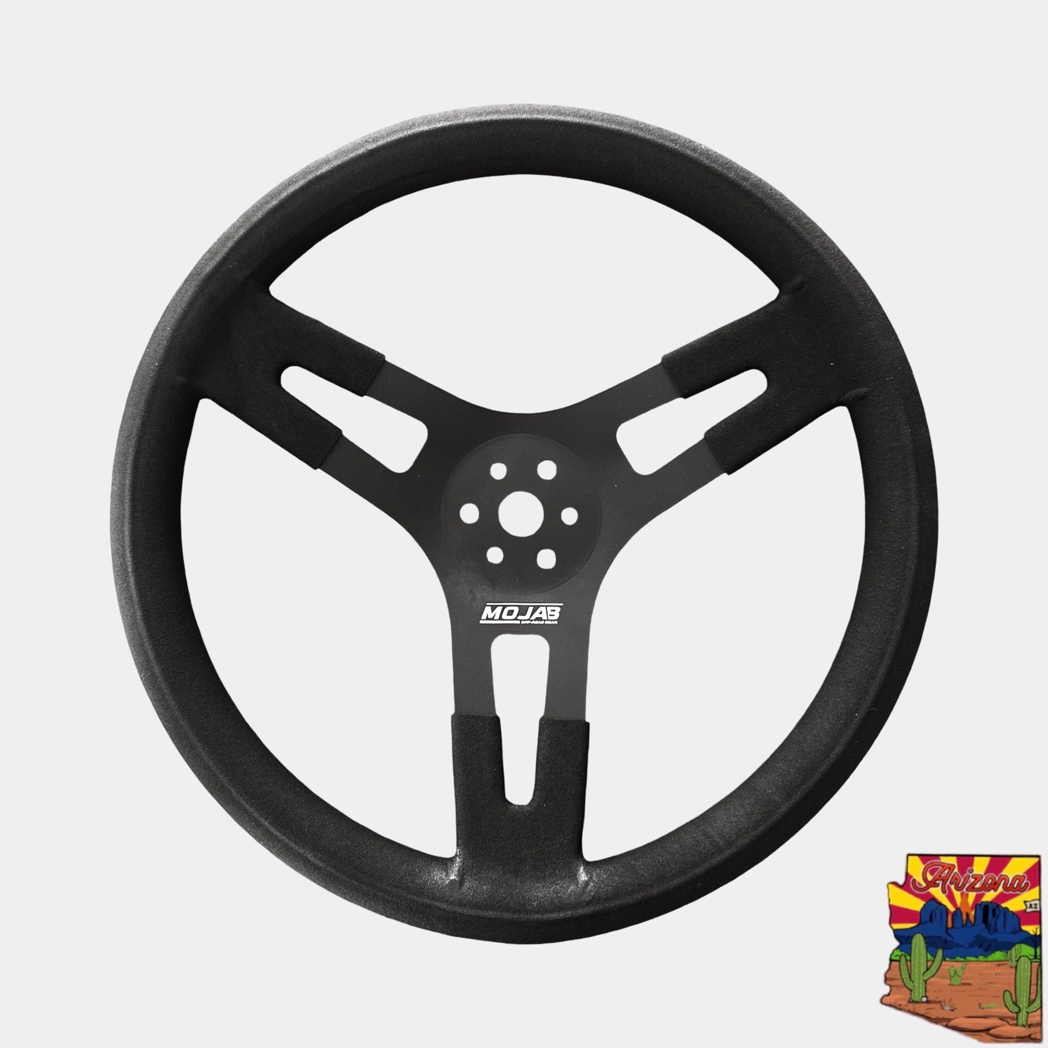 Photo of MOJAB 13" Steel Steering Wheel – 6-Bolt Dual Pattern by MOJAB OFFROAD - Premium for UTVs / Side by Sides