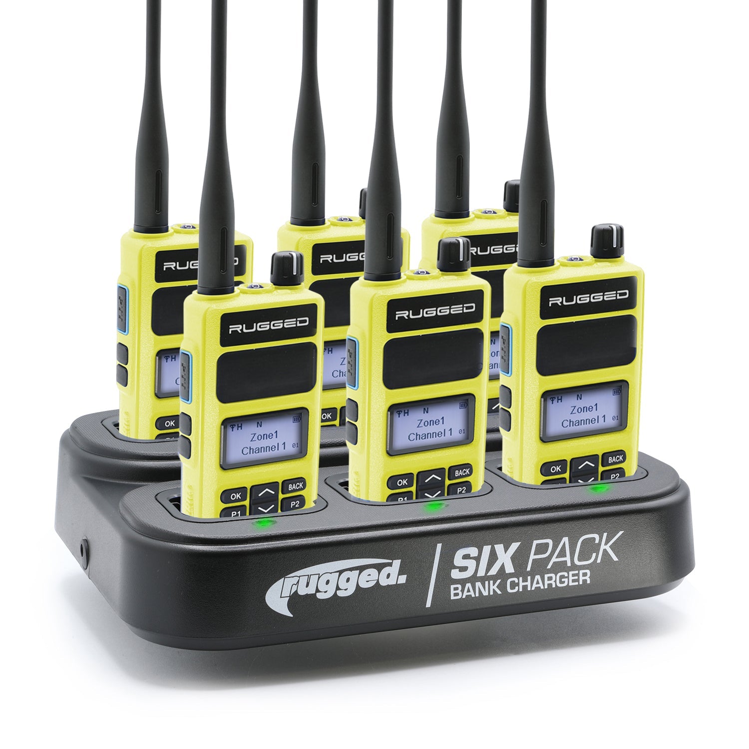 Photo of 6 PACK - Choose Your Business Band Two Way Handheld Radio by Rugged Radios - Premium for UTVs / Side by Sides
