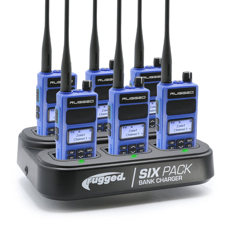 Photo of 6 PACK - Choose Your Business Band Two Way Handheld Radio by Rugged Radios - Premium for UTVs / Side by Sides
