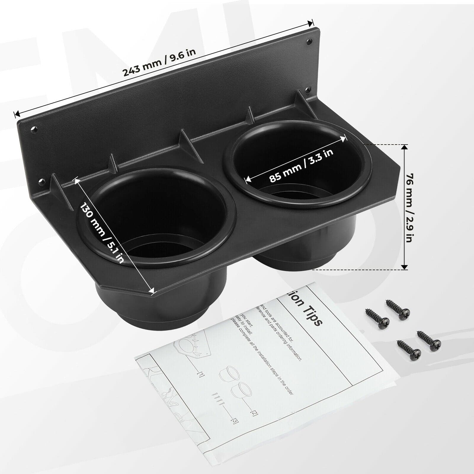 Photo of Center Dash Cup Holder for Honda Pioneer 700/700-4 2014-2023 by Kemimoto - Premium for UTVs / Side by Sides