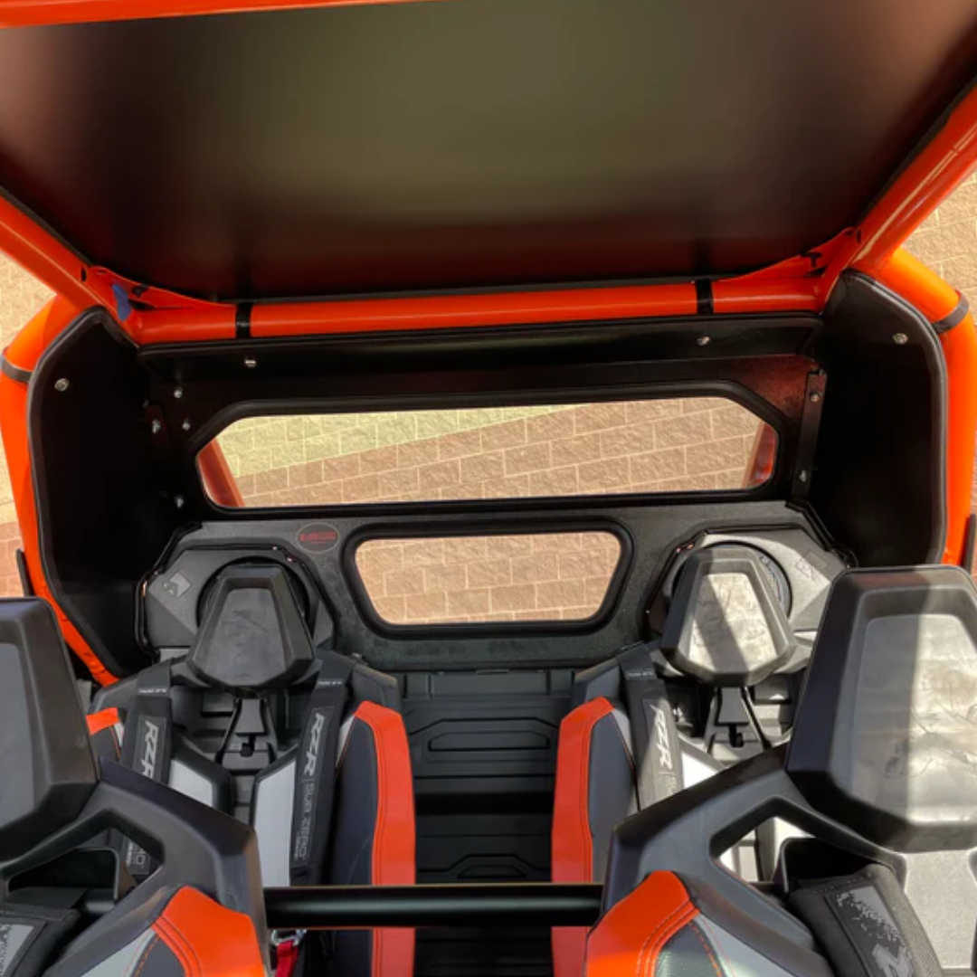 Photo of Polaris RZR Pro XP / Turbo R Rear Windshield for Rockford Fosgate Speakers (2020+) by Dirt Warrior Accessories - Premium Windshields for UTVs / Side by Sides