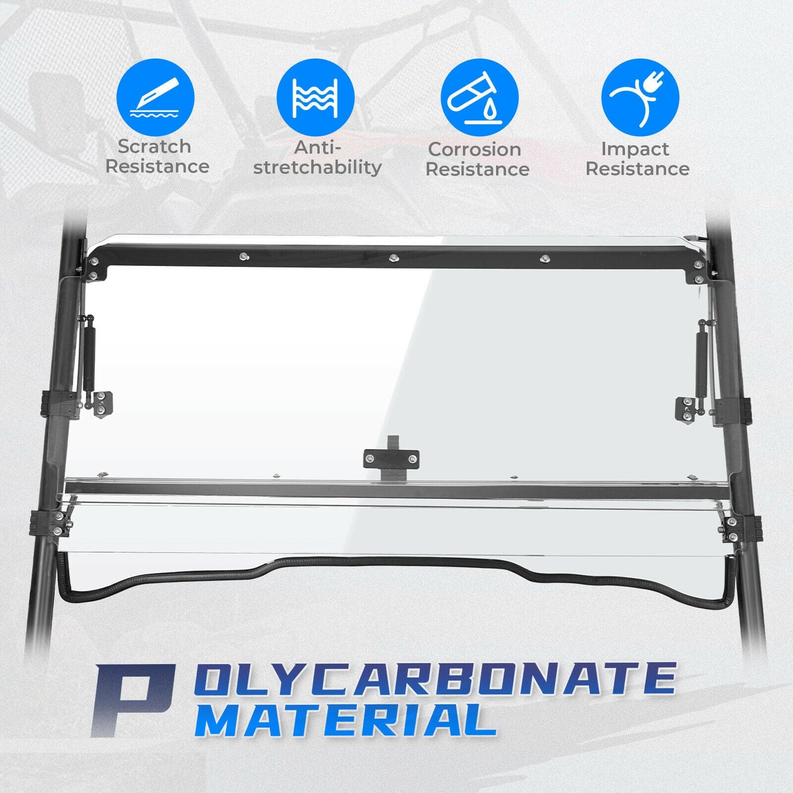 Photo of UTV 3-IN-1 Flip Windshield for Pioneer 1000 /1000-5 /1000-6 by Kemimoto - Premium for UTVs / Side by Sides