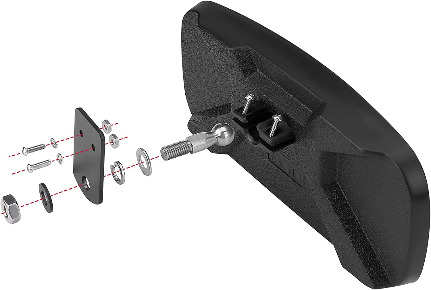 Photo of UTV Rear View Mirror for Polaris Ranger 500 570 900 XP 1000 XP/Crew 2017-2025 by Kemimoto - Premium for UTVs / Side by Sides