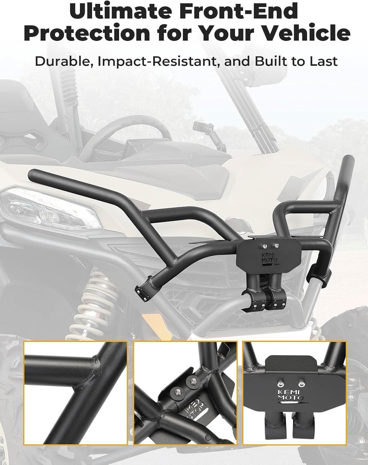 Photo of Kemimoto Front Bumper for CFMOTO ZForce 950 Sport | 950 Trail | 800 Trail 2023+ by Kemimoto - Premium for UTVs / Side by Sides