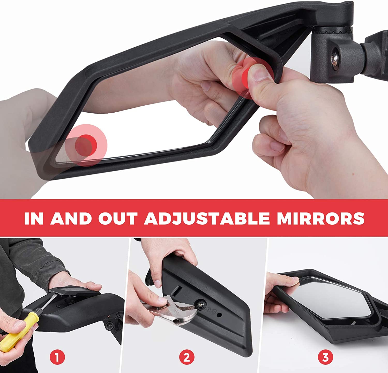 Photo of Kemimoto Front Bumpers & Side Mirrors for Can-Am Maverick X3 by Kemimoto - Premium for UTVs / Side by Sides