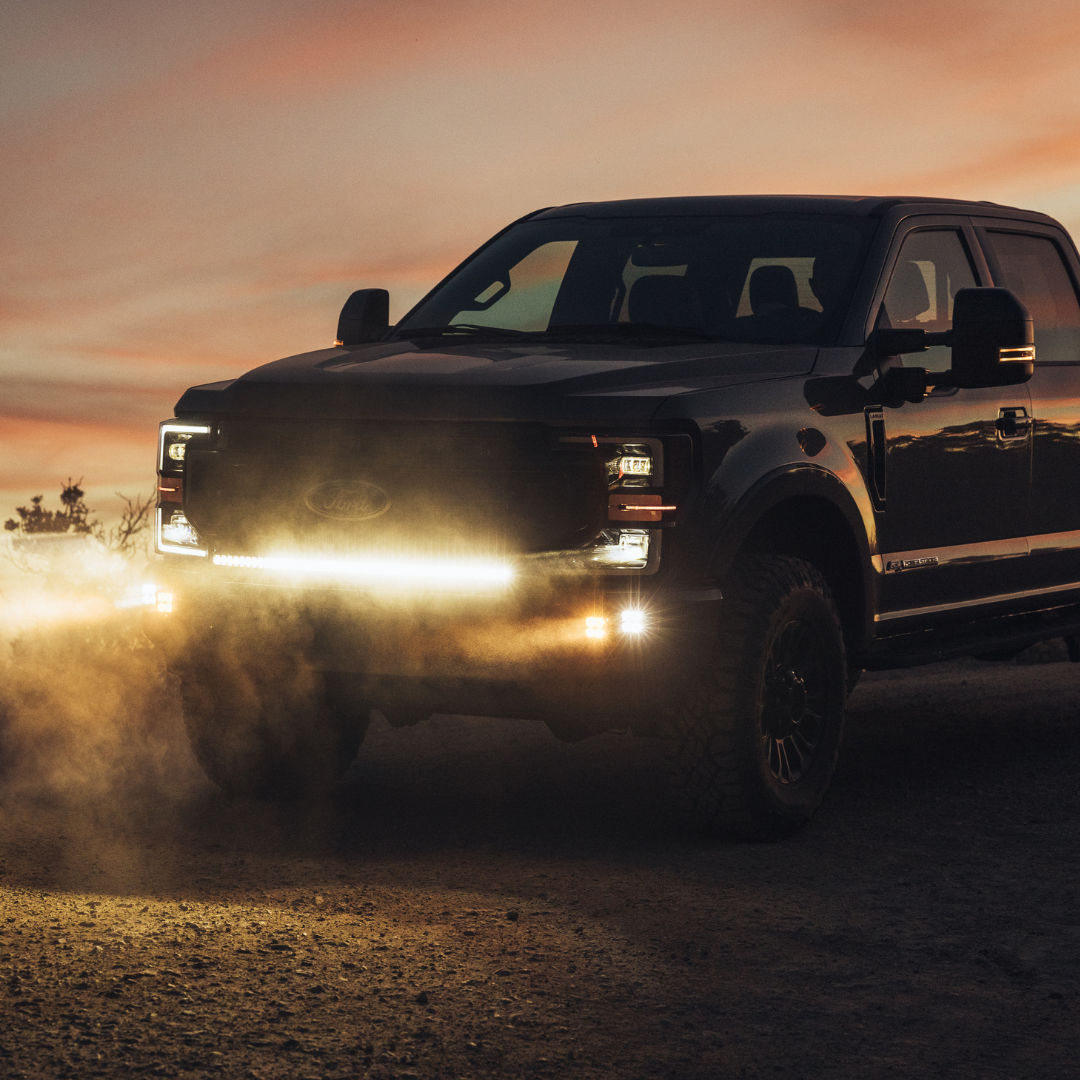 Photo of Ford F-250 and 350 (2020-2022) - 40" Curved LED Bumper Light Bar by Heretic Studio Dealer Portal - Premium for UTVs / Side by Sides