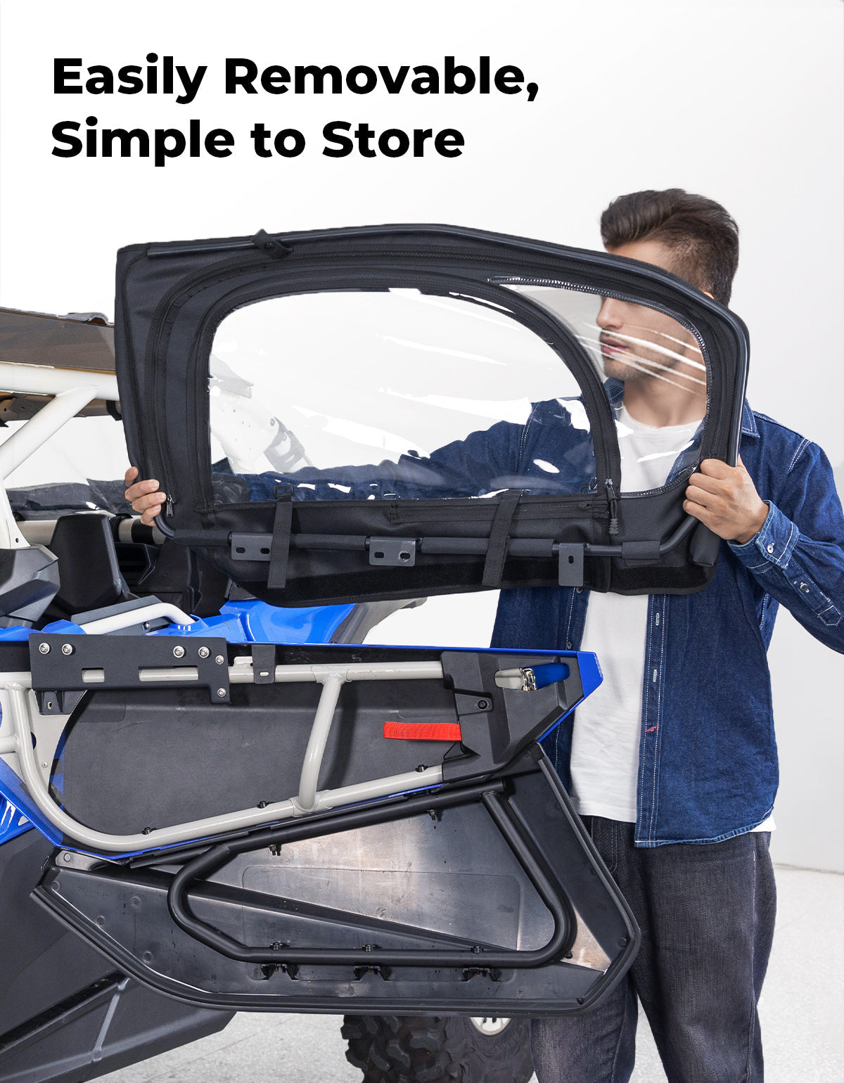 Photo of Soft Cab Enclosures with Metal Frame for Can-Am Maverick X3 MAX by Kemimoto - Premium for UTVs / Side by Sides