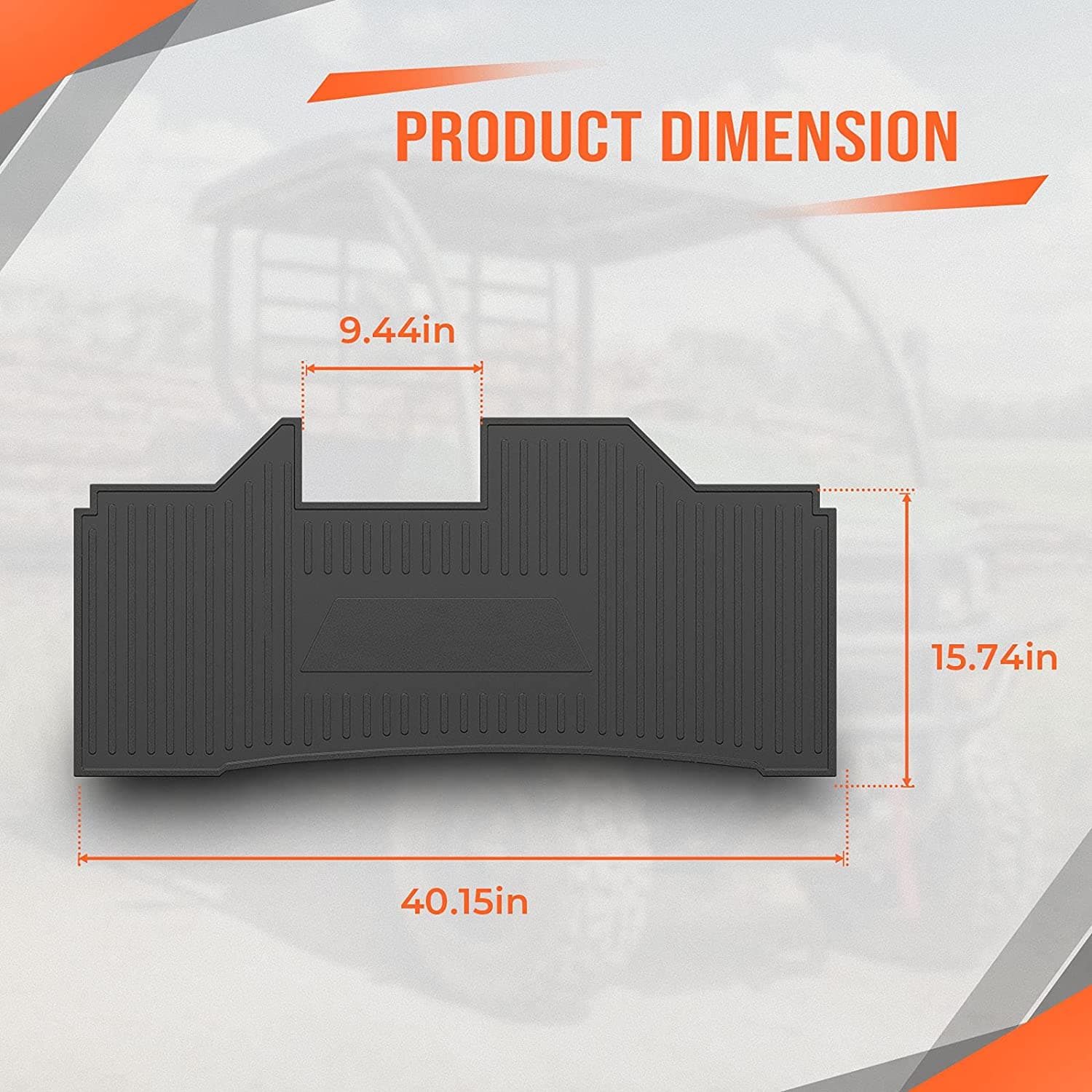 Photo of Front Floor Mat Liner for Kawasaki Mule by Kemimoto - Premium for UTVs / Side by Sides