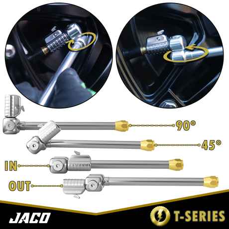 Photo of Lightning™ T-Series Tire Air Chuck | Open Flow, 1/4" F-NPT by JACO - Premium Air Chuck for UTVs / Side by Sides