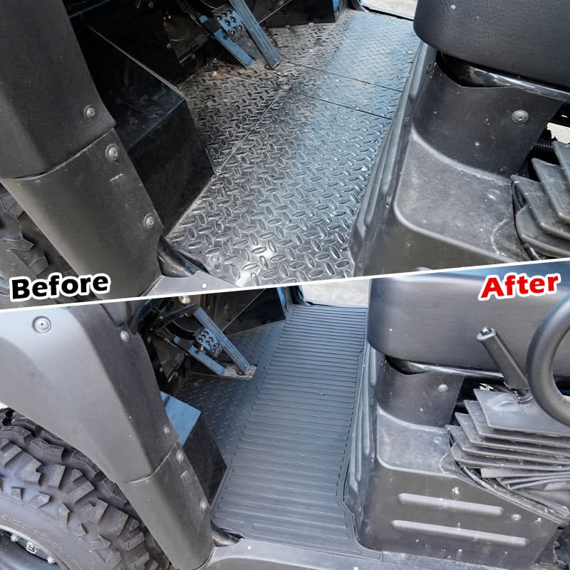 Photo of Front Floor Mats for Kawasaki Mule 4010 4000 3010 by Kemimoto - Premium for UTVs / Side by Sides