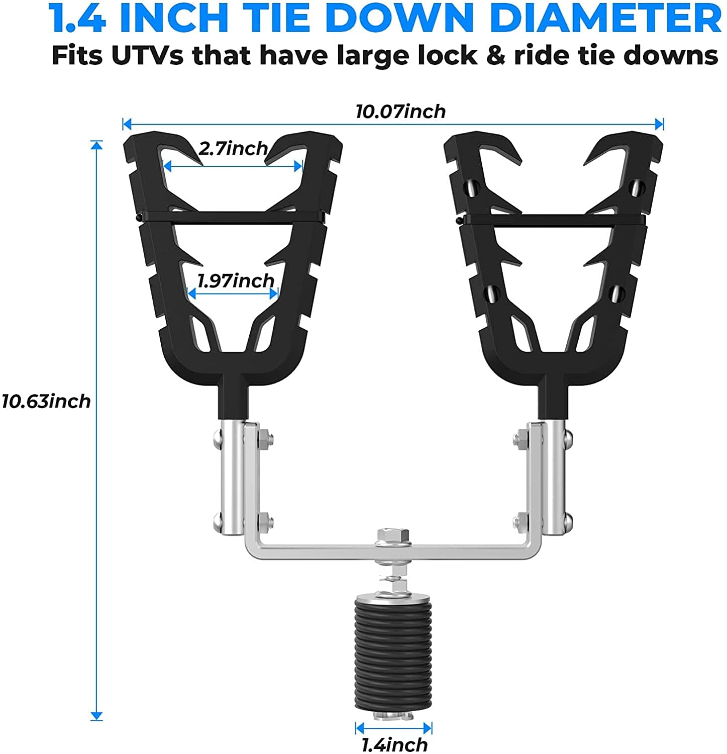 Photo of UTV Gun Mount, Tool Rack Fit Polaris Ranger & General by Kemimoto - Premium for UTVs / Side by Sides