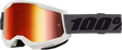 100% Strata 2 Goggles - Grey Red Mirror Lens