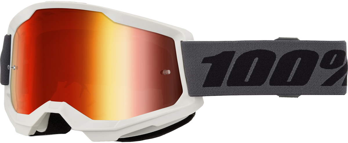 100% Strata 2 Goggles - Grey Red Mirror Lens