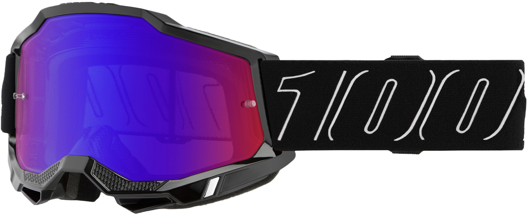 Photo of ACCURI 2 GOGGLE BLACKLINE MIRROR RED/BLUE LENS by 100-PERCENT - Premium Eyewear for UTVs / Side by Sides