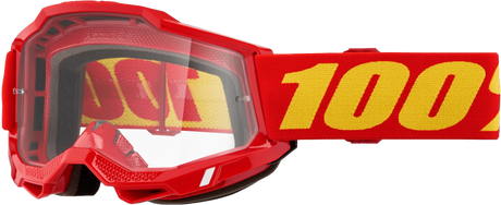 100% Accuri 2 Junior Goggles - Red Clear Lens