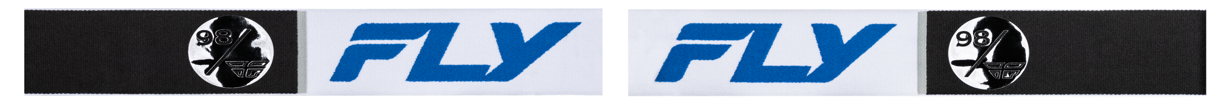 Photo of ZONE PRO GOGGLE WHITE/BLUE W/ DARK BLUE MIRROR/SMOKE LENS by FLY RACING - Premium Eyewear for UTVs / Side by Sides