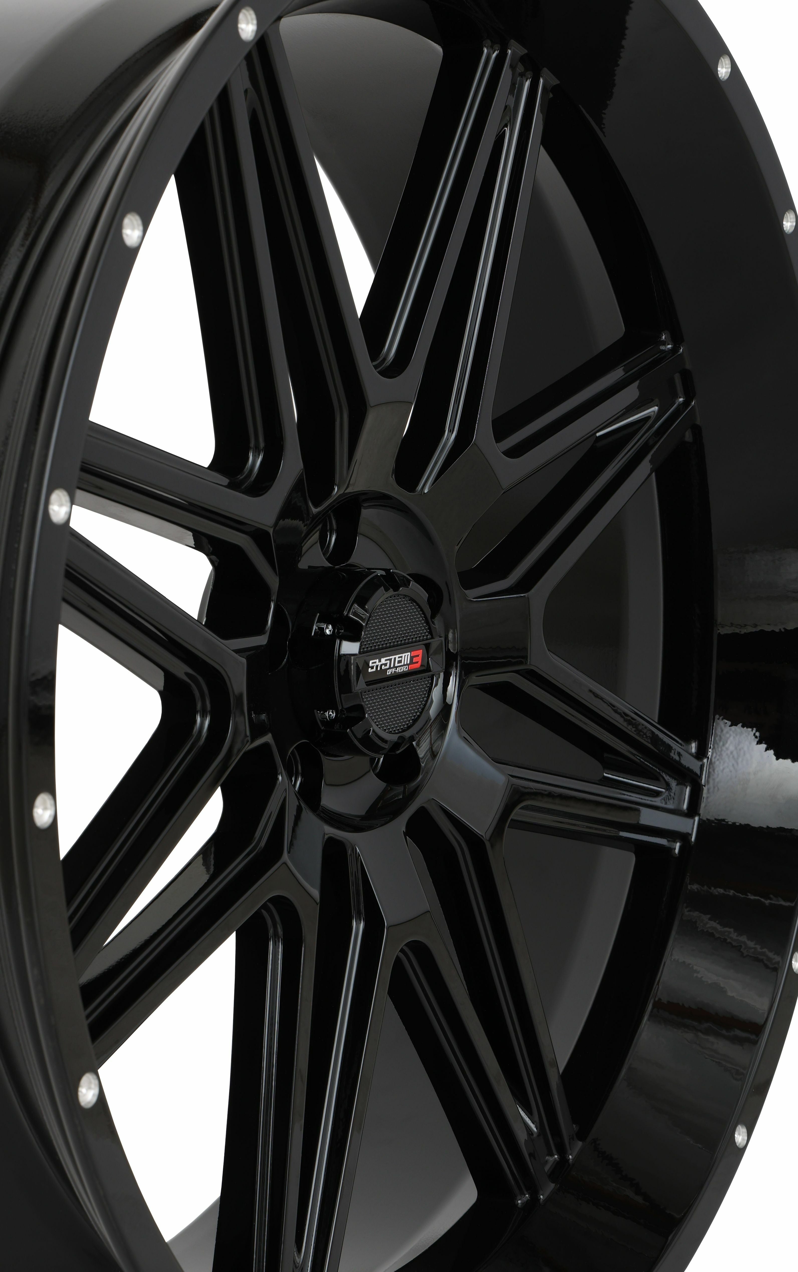 Photo of ST7 WHEEL 24X9 5+4 (0MM) 4/156 GLOSS BLACK by SYSTEM 3 - Premium Wheels for UTVs / Side by Sides