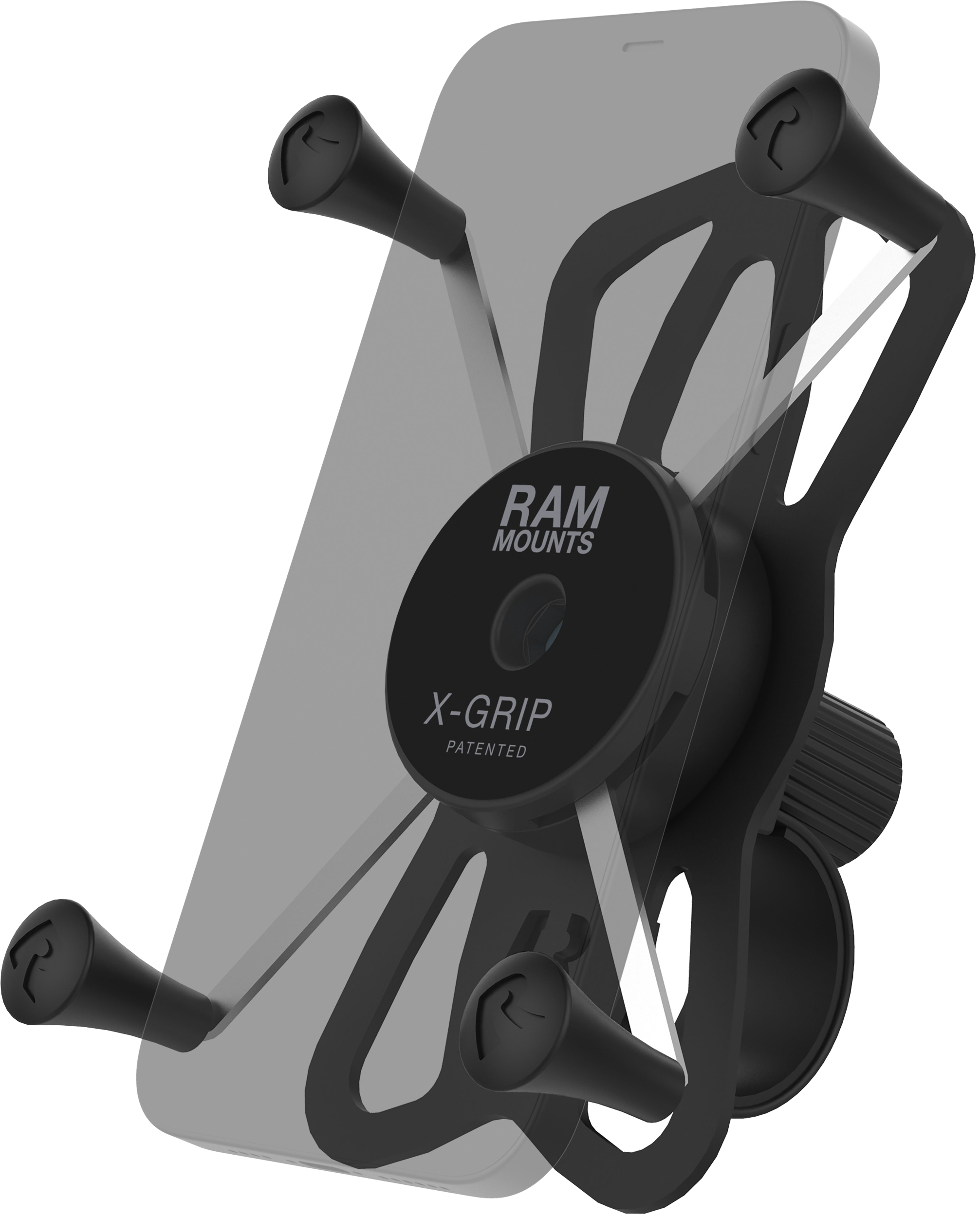 Photo of X-GRIP LARGE PHONE MOUNT W/TOUGH-STRAP HANDLEBAR BASE by RAM - Premium Mounts/Brackets for UTVs / Side by Sides