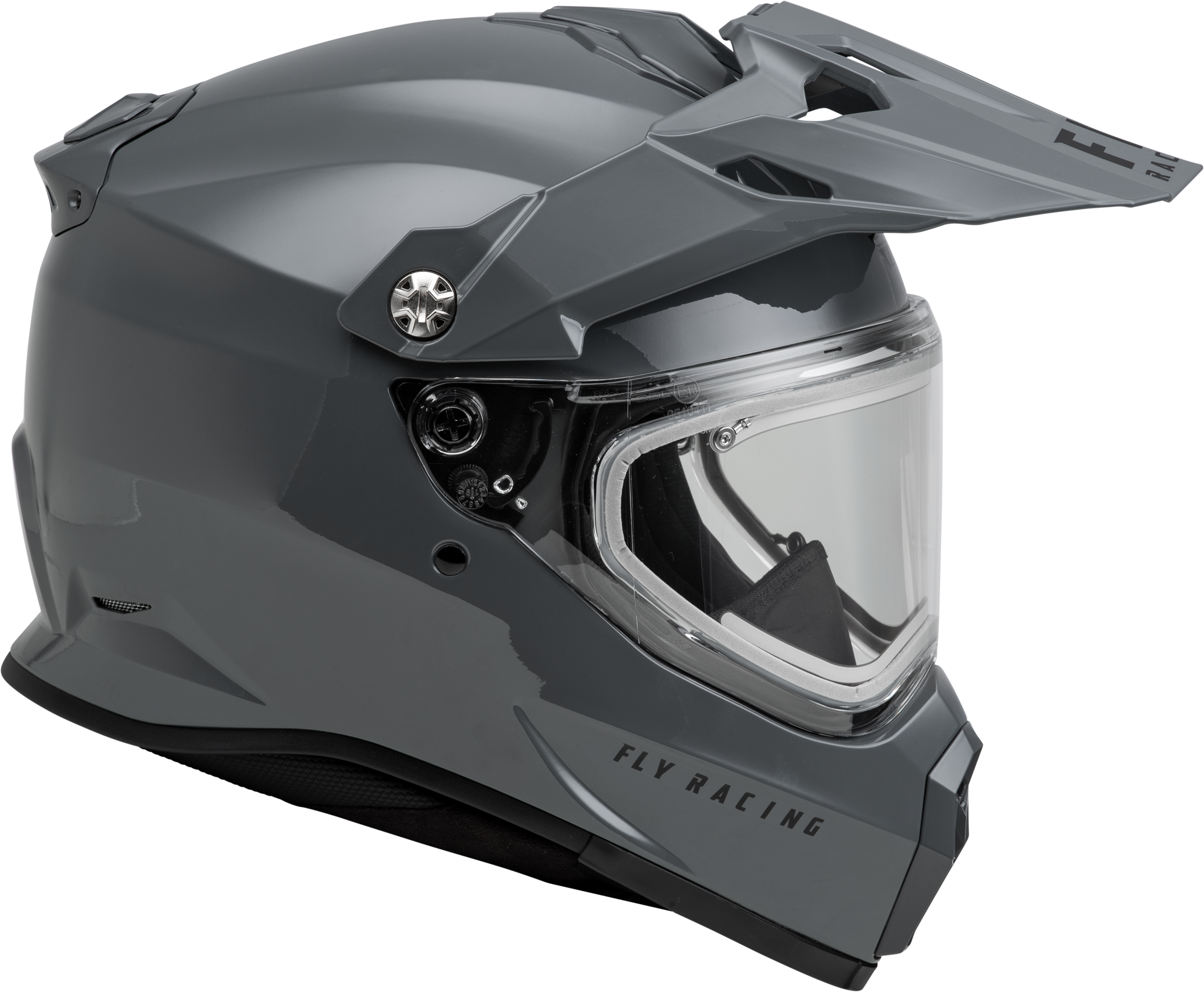 Photo of TREKKER CW SOLID HELMET ELEC SHLD GREY LG by FLY RACING - Premium Helmets for UTVs / Side by Sides