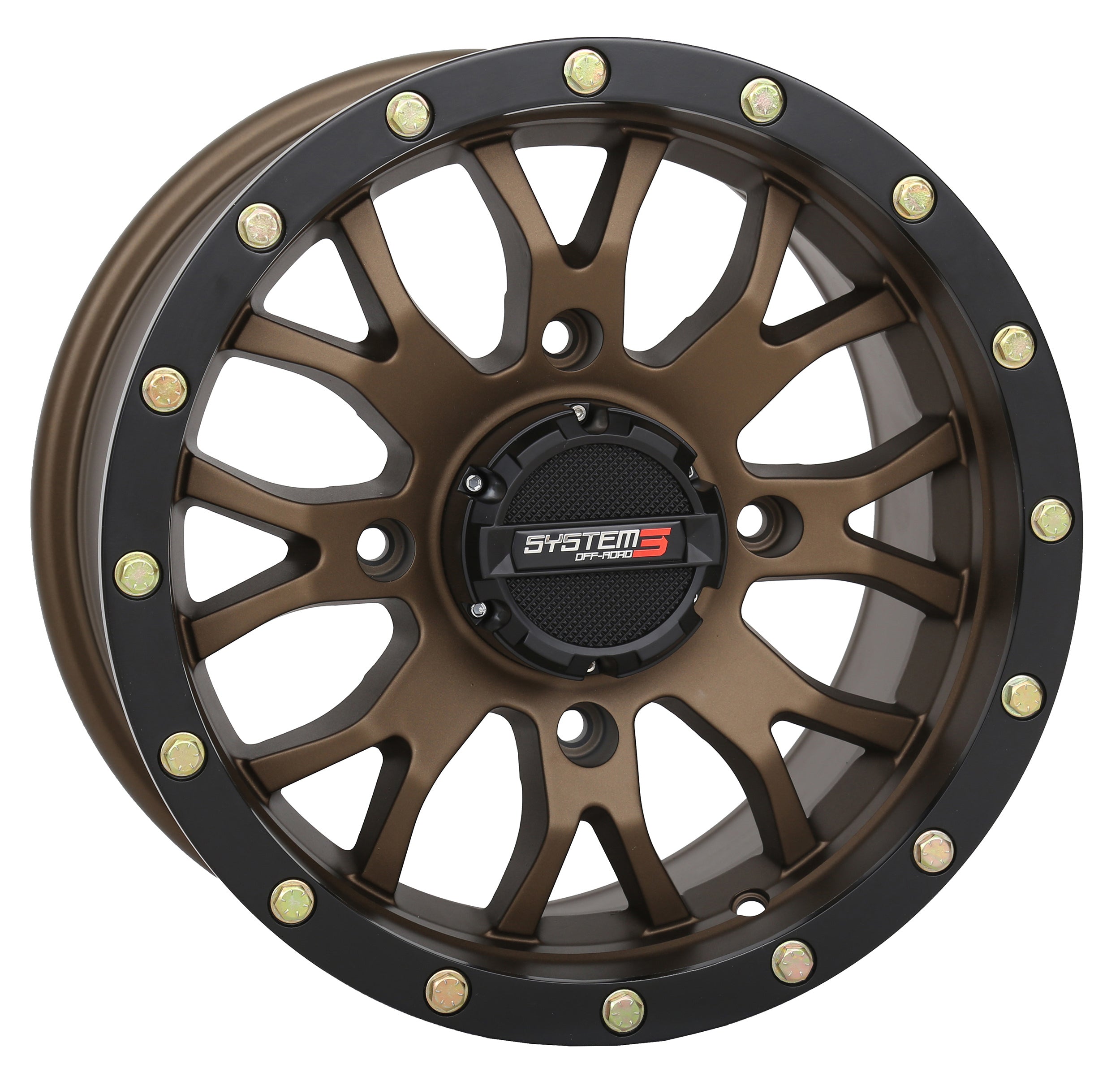 Photo of ST3 WHEEL 18X7 4+3 (+10MM) 4/137 MATTE BRONZE/BLACK by SYSTEM 3 - Premium Wheels for UTVs / Side by Sides