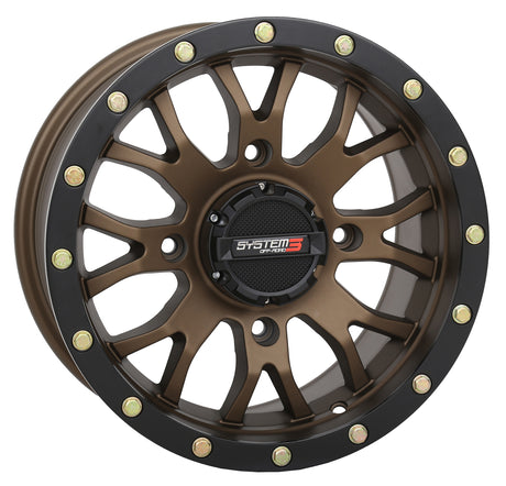 Photo of ST3 WHEEL 18X7 4+3 (+10MM) 4/156 MATTE BRONZE/BLACK by SYSTEM 3 - Premium Wheels for UTVs / Side by Sides