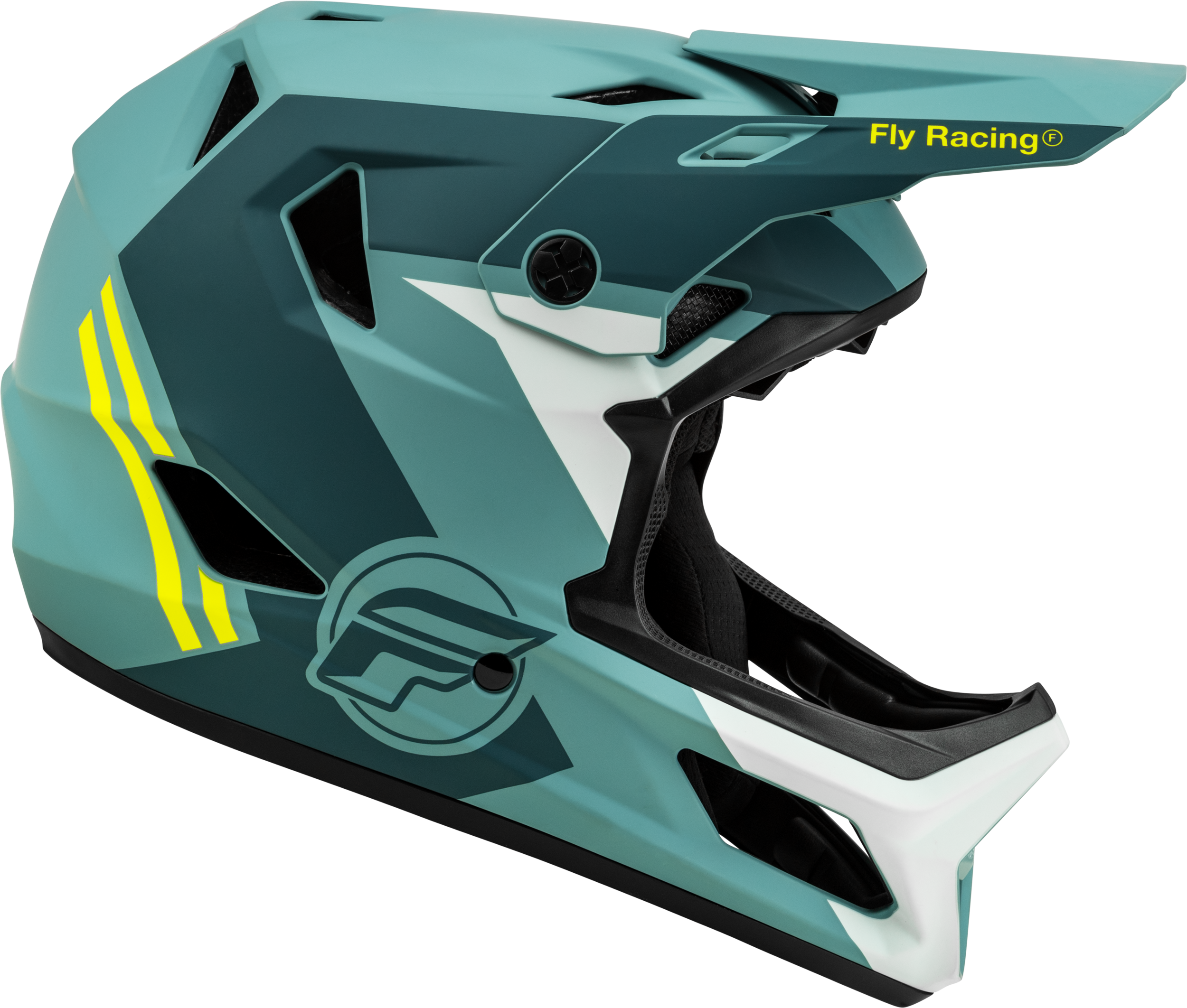 Photo of RAYCE BICYCLE HELMET MATTE BLUE STONE/HI-VIS MD by FLY RACING - Premium Helmets for UTVs / Side by Sides
