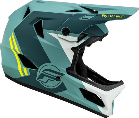 Photo of RAYCE BICYCLE HELMET MATTE BLUE STONE/HI-VIS MD by FLY RACING - Premium Helmets for UTVs / Side by Sides