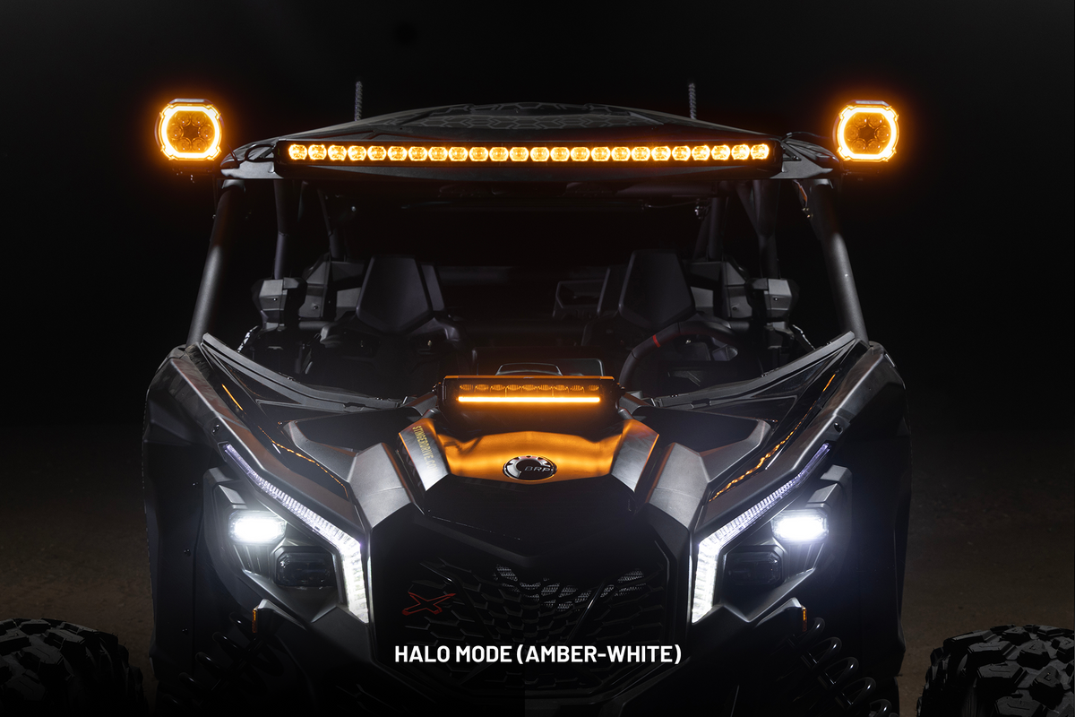 HEXCORE Universal 6" LED Pod Lights, Driving Beam Amber & White (Pair) | STL6PDL