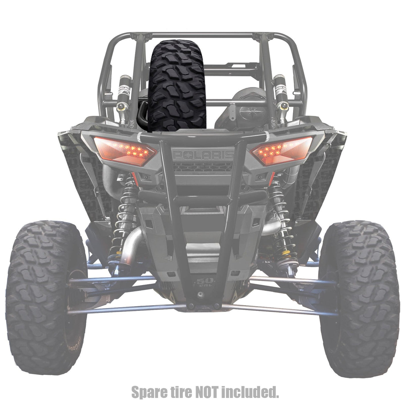 50 Caliber Racing Bed Mount Clamp-On Spare Tire Mount for Polaris RZR XP1000