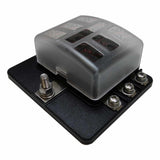 50 Caliber Racing 6 Way 12V Circuit Screw Fuse Block - LED Indicators