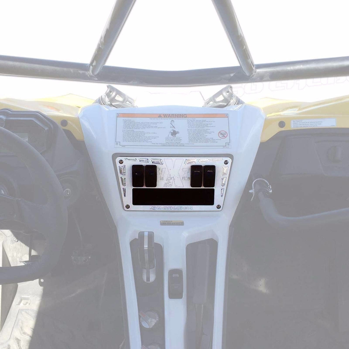 50 Caliber Racing YXZ 1000R Custom CNC 4 Switch Dash Panel