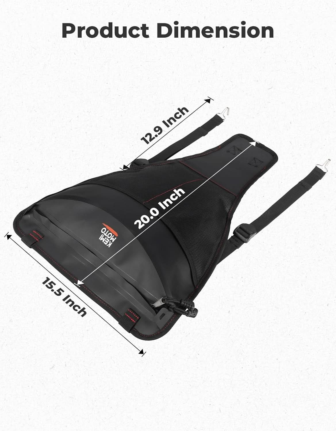 Photo of TPU Center Storage Bag for Polaris RZR XP 1000 Turbo S 900 2014-2023 by Kemimoto - Premium for UTVs / Side by Sides