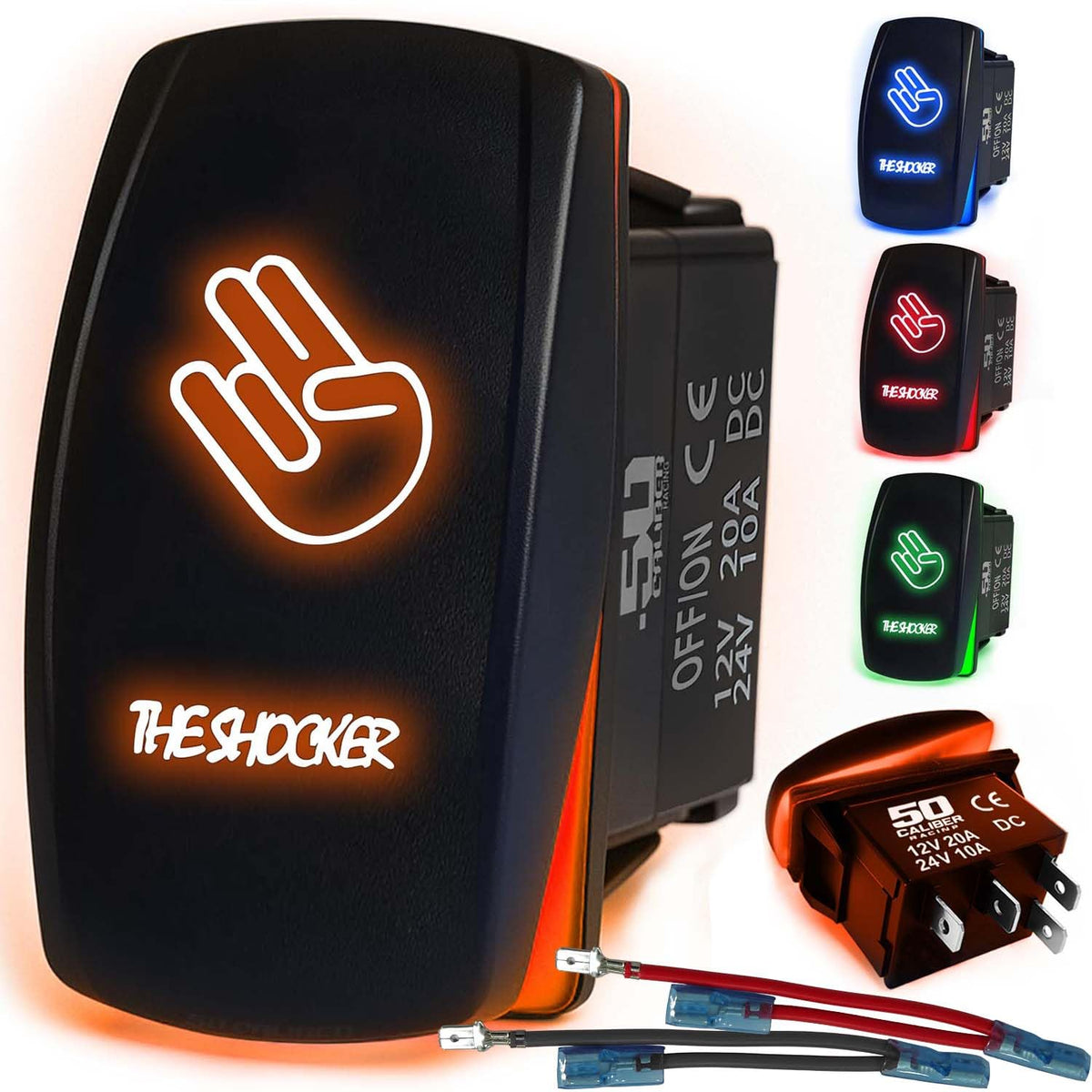 Waterproof Funny Rocker Switch - 12V ON/Off, LED Backlit with Custom Etched Design | R1 Industries