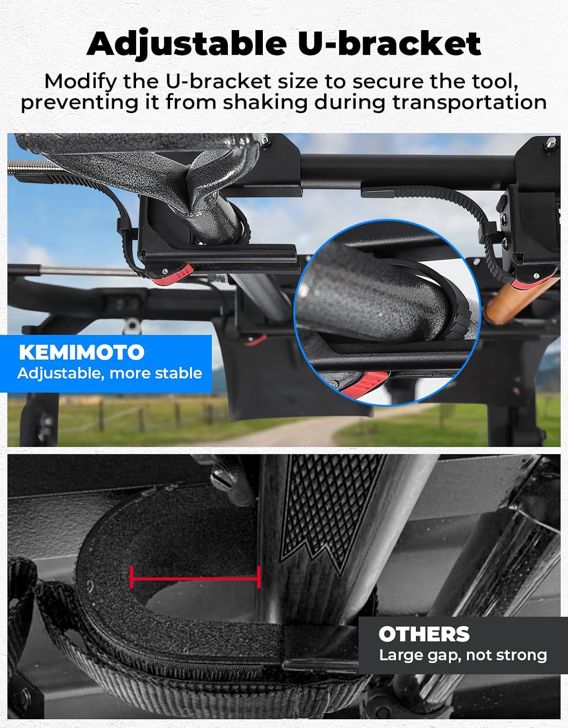 Photo of UTV Overhead Hunting Tool Holder Rack for Polaris Ranger by Kemimoto - Premium for UTVs / Side by Sides