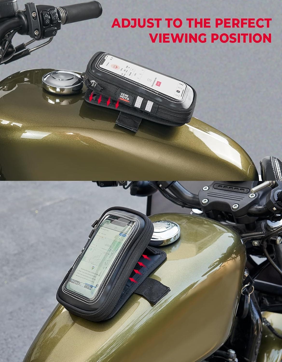 Photo of Motorcycle Universal Phone Bag by Kemimoto - Premium for UTVs / Side by Sides