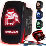 Waterproof Funny Rocker Switch - 12V ON/Off, LED Backlit with Custom Etched Design | R1 Industries