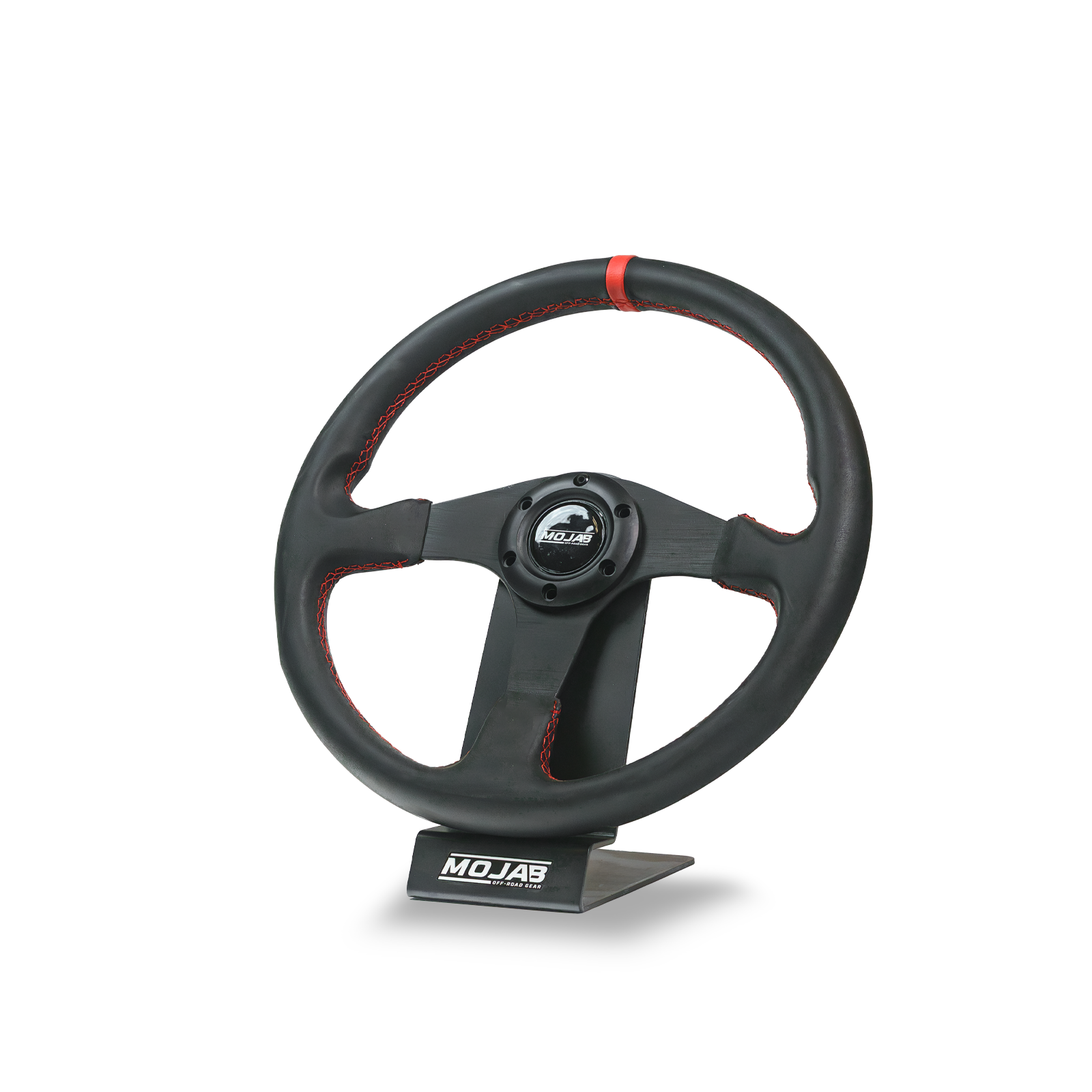 Photo of 13.5'' MOJAB Flat Steering Wheel Leather or Suede by MOJAB OFFROAD - Premium for UTVs / Side by Sides