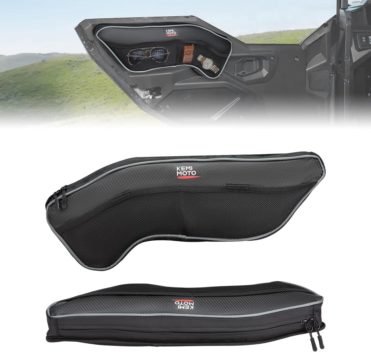 Photo of Kemimoto Front Upper Door Bags for Polaris General 1000/4 1000 2016-2024, 2PCS by Kemimoto - Premium for UTVs / Side by Sides