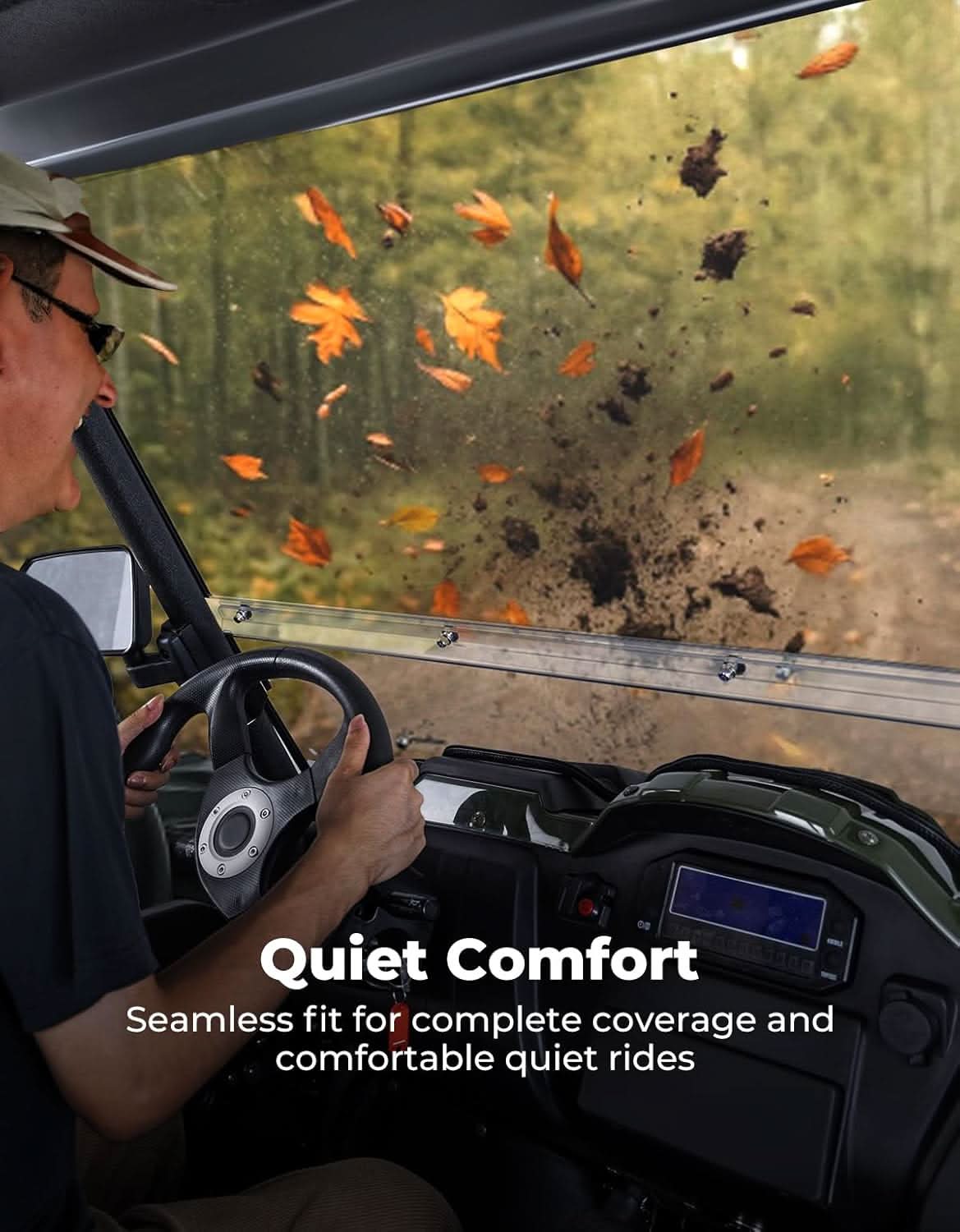 Photo of PC Front Windshield for Hisun Axis Coleman Massimo 500/700 by Kemimoto - Premium for UTVs / Side by Sides