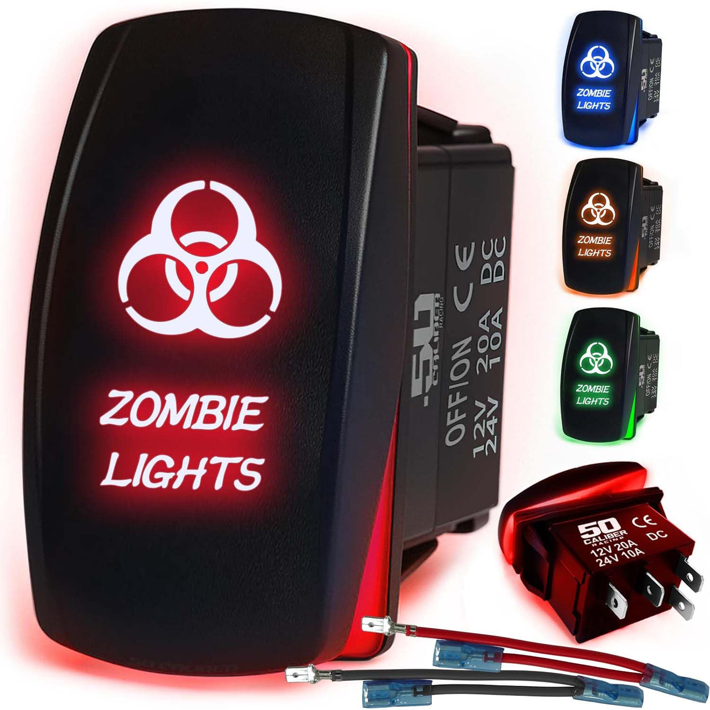 Waterproof Funny Rocker Switch - 12V ON/Off, LED Backlit with Custom Etched Design | R1 Industries