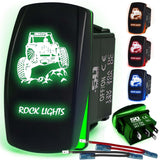 Waterproof Funny Rocker Switch - 12V ON/Off, LED Backlit with Custom Etched Design | R1 Industries