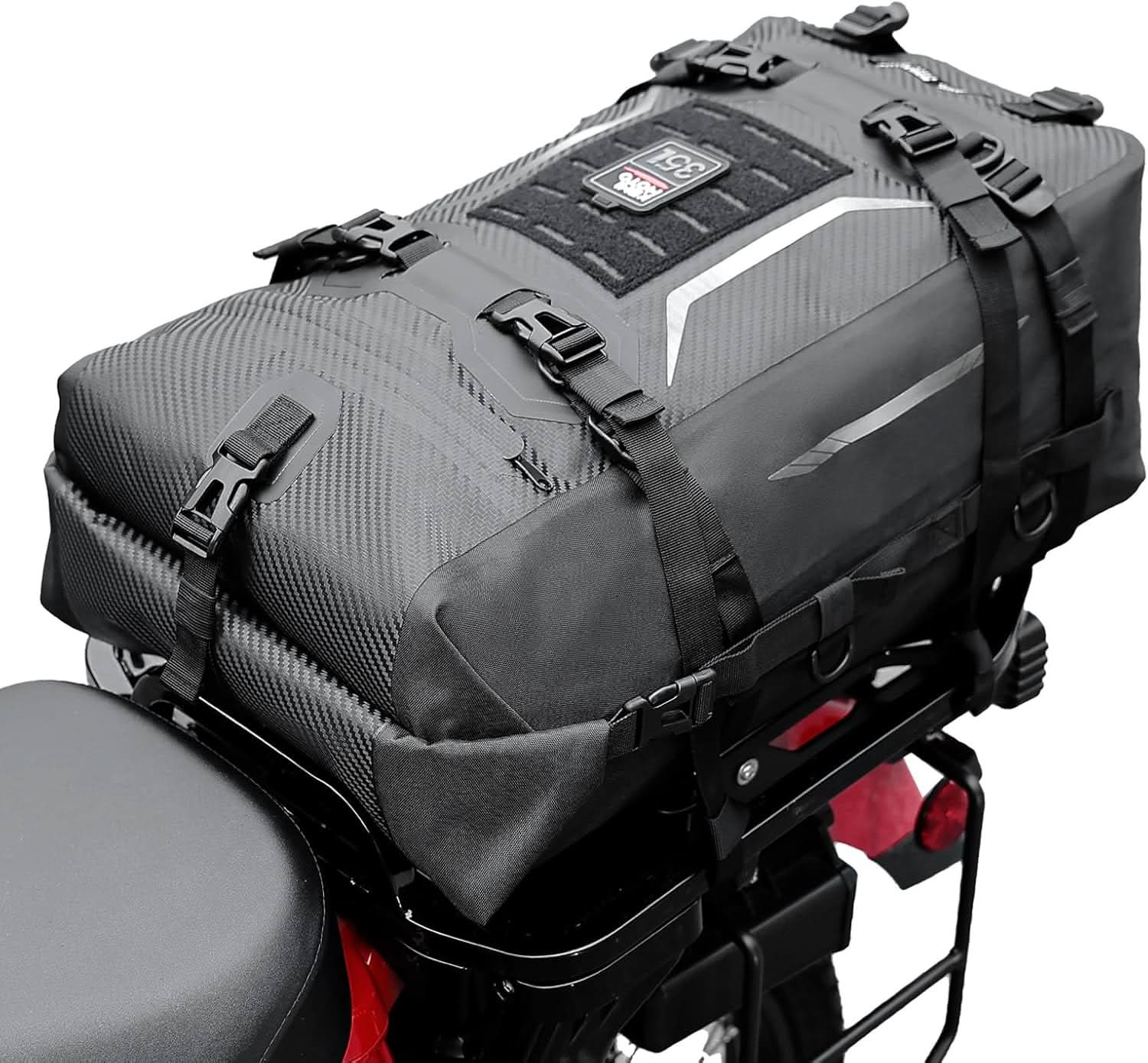 Photo of Motorcycle Tail Bag 35L Totally Waterproof Backpack by Kemimoto - Premium for UTVs / Side by Sides