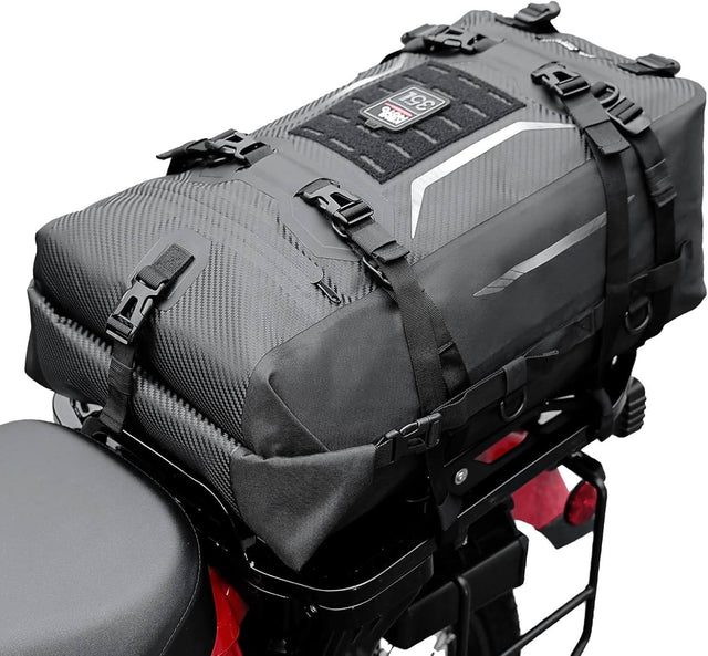 Photo of Motorcycle Tail Bag 35L Totally Waterproof Backpack by Kemimoto - Premium for UTVs / Side by Sides
