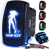 Waterproof Funny Rocker Switch - 12V ON/Off, LED Backlit with Custom Etched Design | R1 Industries