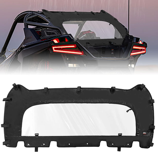 Photo of Soft Rear Windshield for Polaris RZR PRO R/ R4 2022-2024 by Kemimoto - Premium for UTVs / Side by Sides