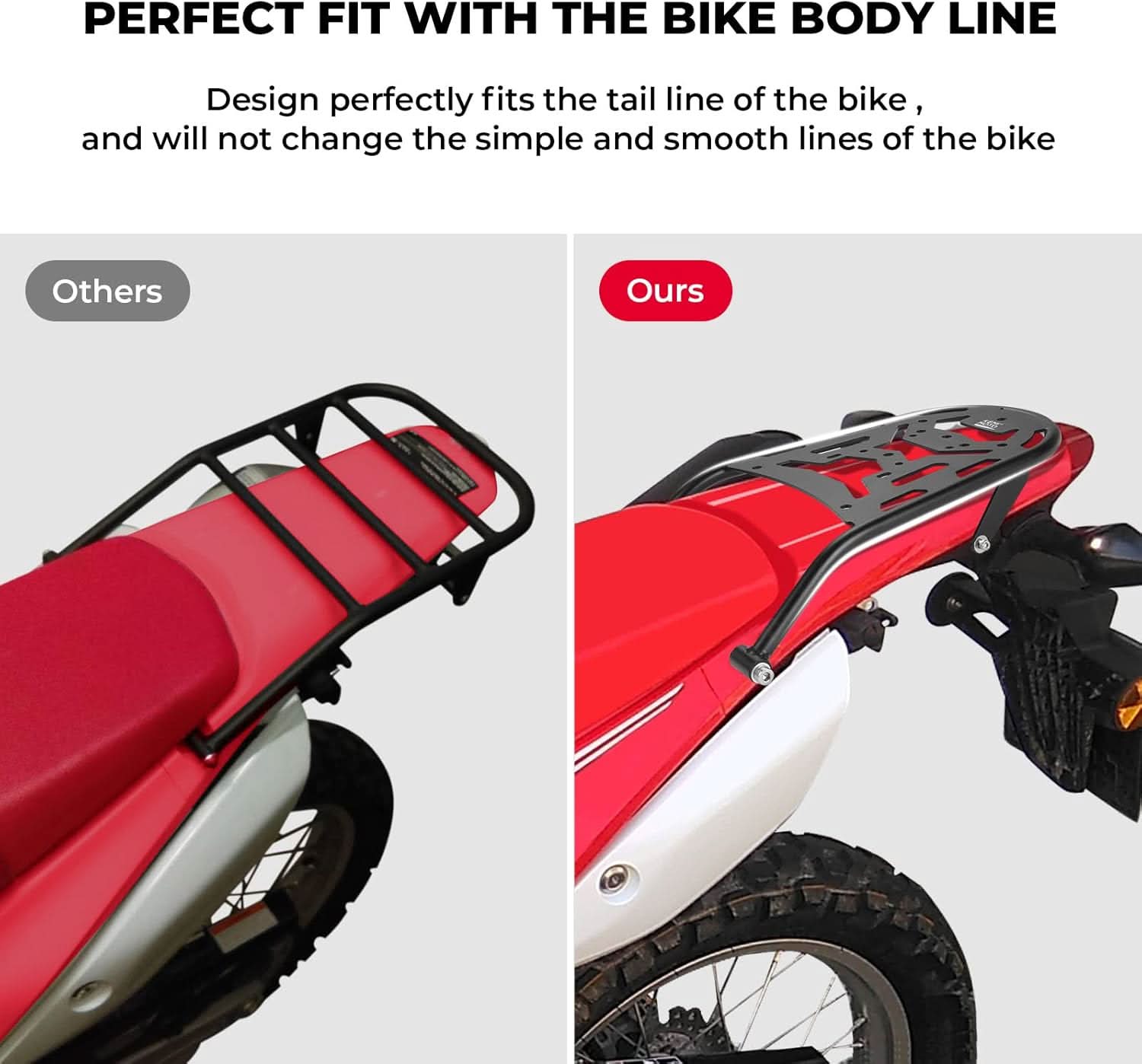 Photo of Rear Rack Luggage Rack for CRF450L CRF450RL by Kemimoto - Premium for UTVs / Side by Sides