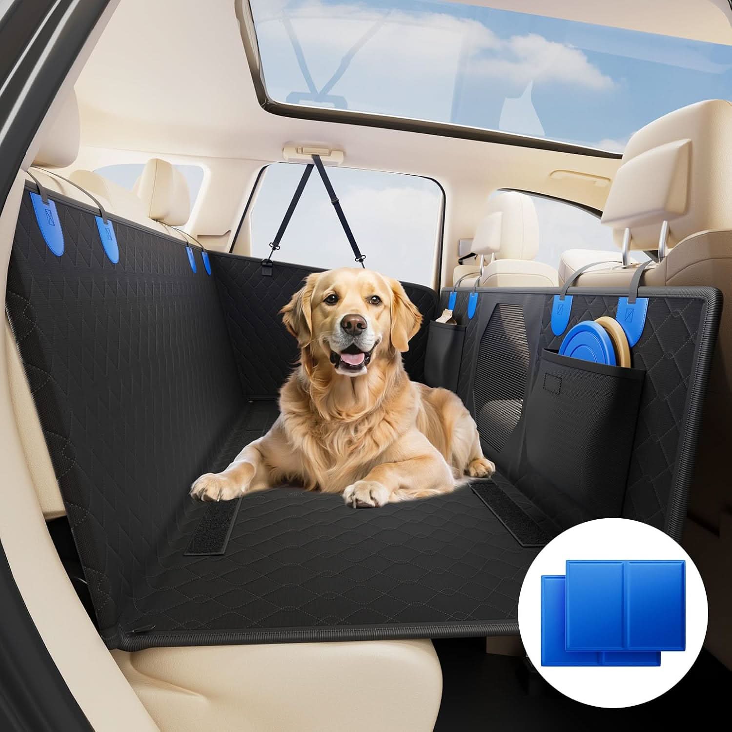 Photo of JOYTUTUS Back Seat Extender for Dogs with Hard Bottom by Kemimoto - Premium for UTVs / Side by Sides